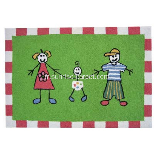 Tapis accroché à la main avec motifs pour enfants